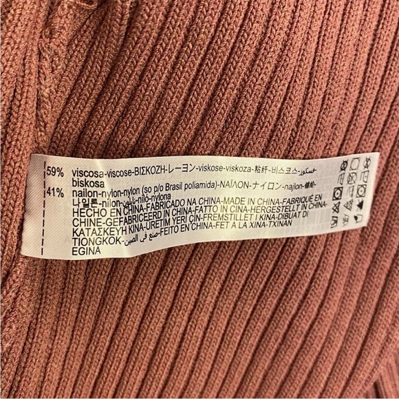 Zara Women's Ribbed Knit Tie Front Long Sleeve Crop Cardigan Sweater Top Size M - Picture 12 of 12